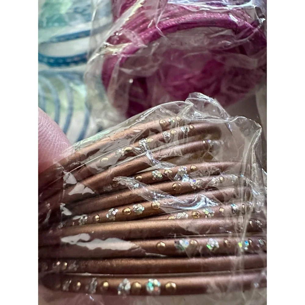 VINTAGE Bollywood Indian Bangle Bracelets LOT 43 Child Size Wedding Celebration